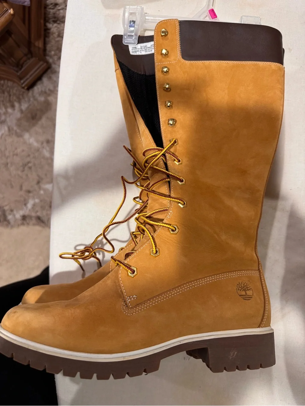 Timberland Women's Tall Lace-Up Boot in Wheat/Brown